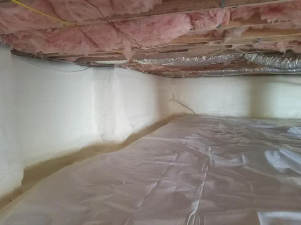 Crawl space encapsulation with closed-cell spray foam for Metal Roof Coating in Geneseo